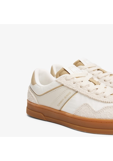 Tommy Hilfiger Greenwich Mix Media Kadın Bej Sneaker En0en02730 Bej