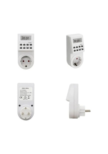 Besthome1 Programlanabilir Zamanlayıcılı 2'li Elektrik Priz Seti - Akıllı Ev Aletleri İçin, 220v 16a Uyumlu