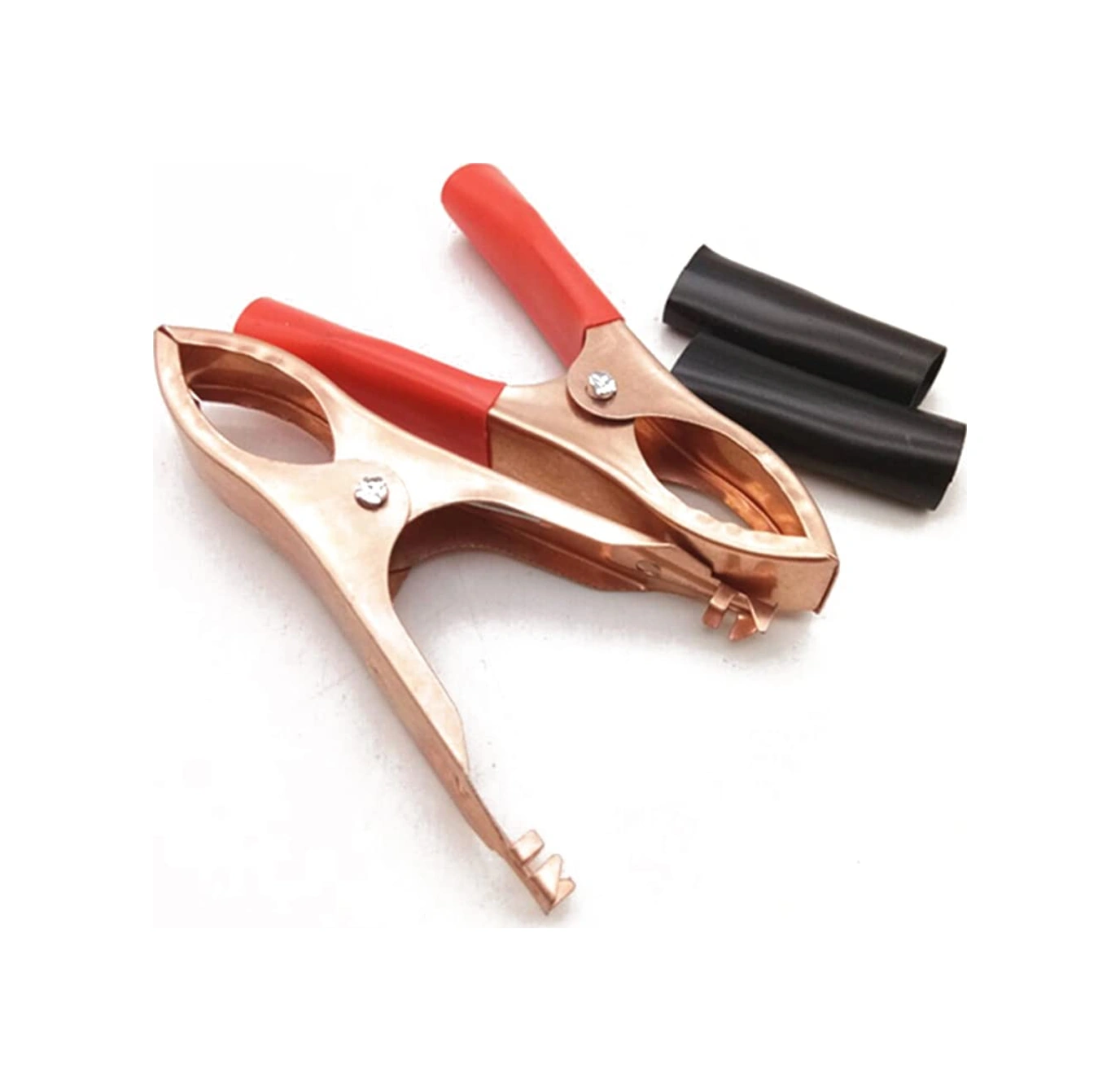 Mini Akü Takviye Batarya Maşası Krokodil Kıskaç Yalıtımlı Siyah Kırmızı 1 Takım Set