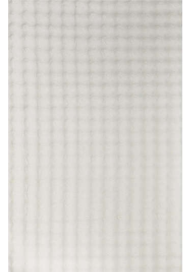 Dekoratif Bubble Uzun Tüylü Yumuşak Puffy Peluş Kaymaz Yıkanabilir Salon Koridor Halı Yolluk Krem