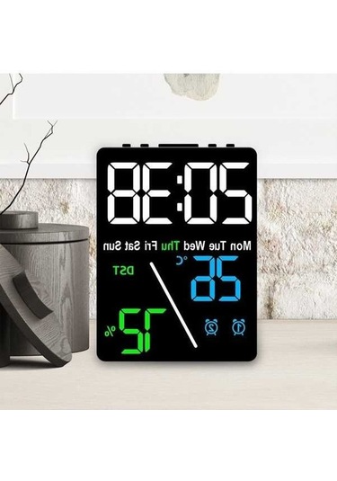 Trendooze We Suntek Saat Ev Dijital Çalar Ayarları Alarm 3-renk-siyah 2 Ae