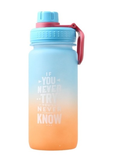 600ml Büyük Kapasiteli Açık Spor Buzlu Uzay Saksı Plastik Spor Su Şişesi Kz9v8h MAvi