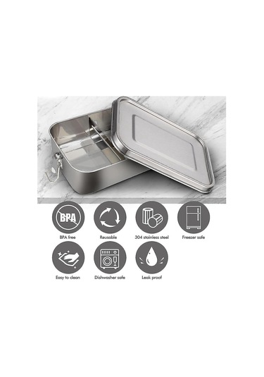 Paslanmaz Çelik Öğle Yemeği Kutusu, 1200 Ml Öğle Yemeği Kutusu, Çıkarılabilir Bölmeli Sızdırmaz, Öğle Yemeği Kutuları, Enviro Hk Çok Renkli