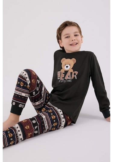 Arnetta Erkek Çocuk Antrasit Pijama Takımı Ar3462-c-v1