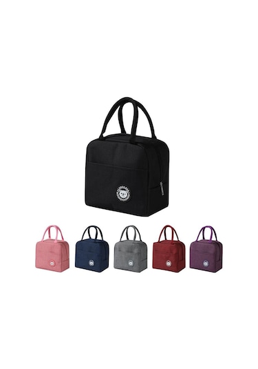 Mor 1 Adet Soğutucu Çanta Seyahat Öğle Yemeği Kutusu Çantası Mor