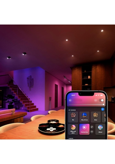 Philips Hue 4.2w Renkli Akıllı Spot Ampul Gu10 Bluetooth Uyumlu, Çok Renkli