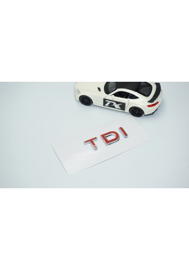 Dk Tuning Tdi 3 Kırmızı Bagaj Krom Abs Yazı Logo Skoda İle Uyumlu