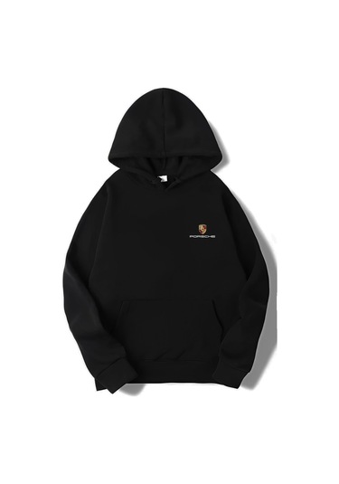 Brz Collection Unisex Oversize Need Money For Porsche Hoodie Siyah