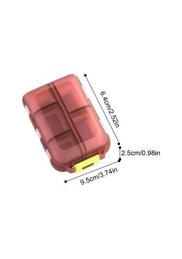 Mufunye Rezervuar Portatif İlaç Ve Vitamin Kutusu 10 Bölmeli, Reçeteli İlaçları Kolay Bölme Ve Saklama Özelliği - Kahverengi Kahverengi