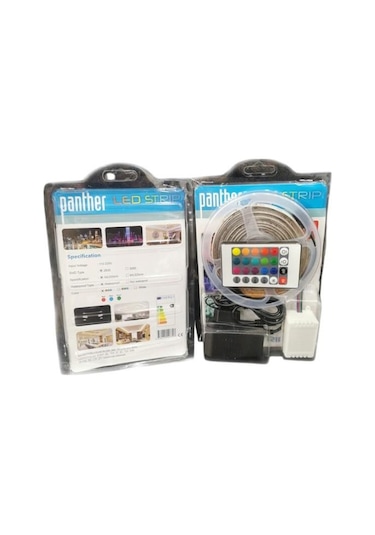 Panther Rgb Kumandalı Trafolu Şerit Led 5 Metre çok Renkli