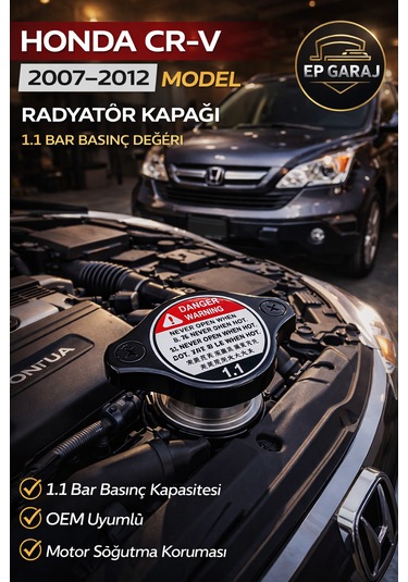 Honda Cr-v 2007 2012 Uyumlu Oem Radyatör Kapağı 1.1 Bar