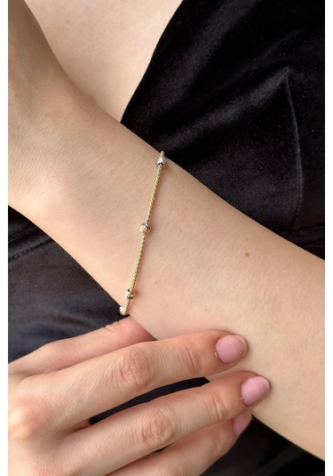 Zümrüt Sarraf 14 Ayar Altın Dorikalı Halat Bileklik Sarı Altın