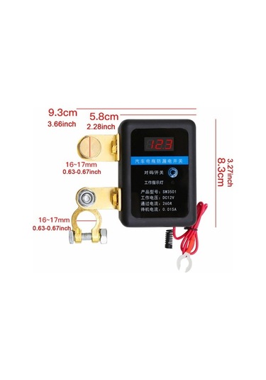 Besthome1 Araba İçin Kill Switch Verimli Güç Çift-uzaktan-kumanda, Kırmızı, Model X, Boyut Y, Otomobil Ve Off-road