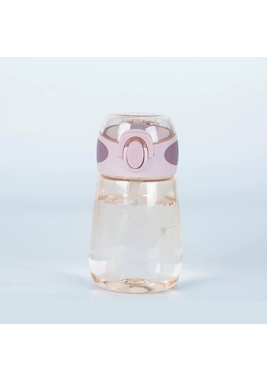 400 Ml Kızlar Yaz Plastik Taşınabilir Sevimli Ölçek Pipet Bardak 329aof Pembe