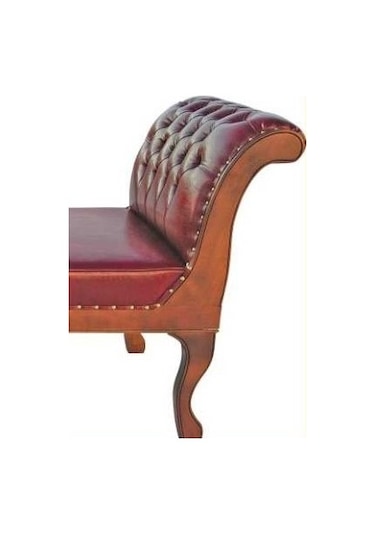 Uzanma ve Çalışma Koltuk Kayın aslan ayak iskelet Suni deri kapitone  Parlak ceviz Lüks kalite El Yapım