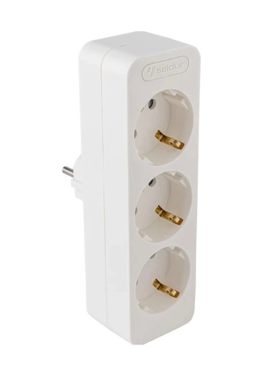 Seldur 3'lü Fiş Priz Çocuk Korumalı Beyaz 0 M