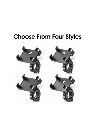 Springsun Bisiklet Ve Motosiklet İçin Güvenli Alüminyum Telefon Tutucu - Tip D Siyah