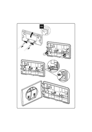 Japar Pulse Mat Krom Çift Kademeli Gömme Rezervuar Kumanda Paneli 500148 Plastik Krom - Mat