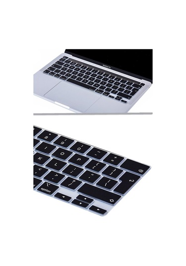 Macbook Pro 13 Inc 2020/2022 M1/m2 A2338 Uyumlu Türkçe Q Klavye Slim Silikon Klavye Koruyucu Kılıf Çok Renkli