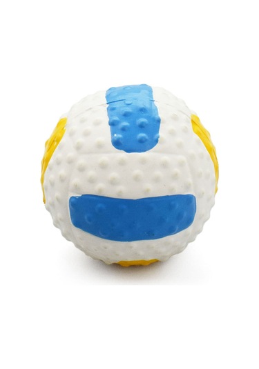 Lemestar Küçük Boy Sarı Futbol Şeklinde Lateks Köpek Oyuncak Topu - İçten Ses Çıkaran, Egzersiz Ve Eğitici, Ev Ve Dışarıda Kullanım, Diş Bakımı Fz-e5065