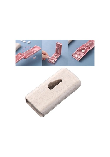 Pazly Suntek Kutulu Küçük Kırıcı Kesici Hap Dağıtıcı Bej Pq Bej