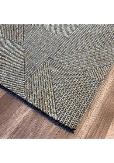 Hoom Rugs Mirel 7311 Yeşil Kaymaz Pamuklu Dekoratif Kilim