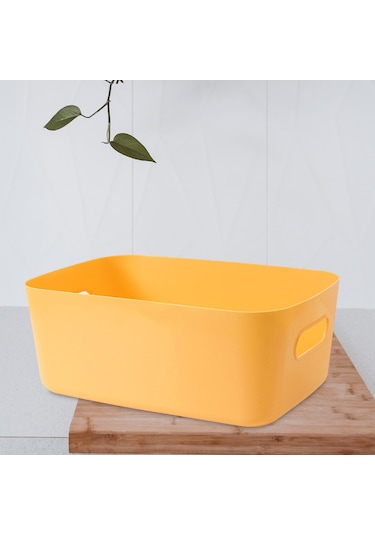 Suntek Masaüstü Depolama Sepeti Şifonyer Rafları Dolap Sarı