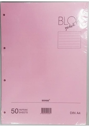 Bayındır A4 Kolej Yedek Pembe Çizgili
