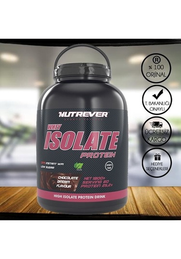 Nutrever Whey Isolate 1800 Gr (520437622)-Çikolata