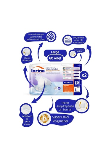 Bel Bantlı L 30 Lu 2 Paket 60 Adet L