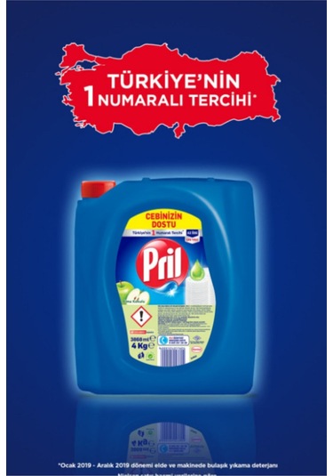 Pril Sıvı Bulaşık Deterjanı Elma 4 x 4 KG
