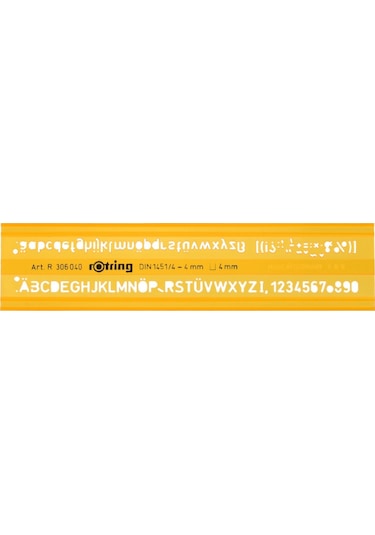 Rotring Yazı Şablonu 4 MM 306 040