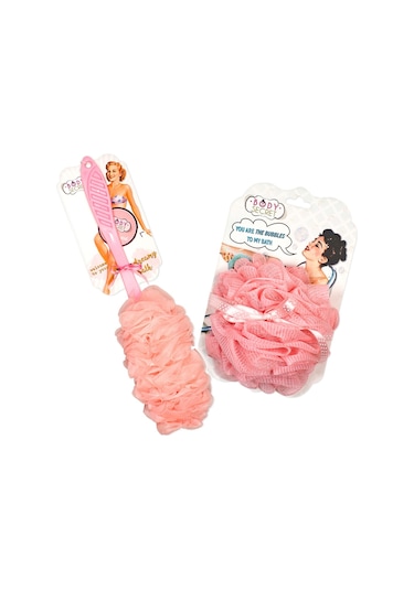 Bodysecret Saplı Banyo Lifi + Top Banyo Lifi Pembe