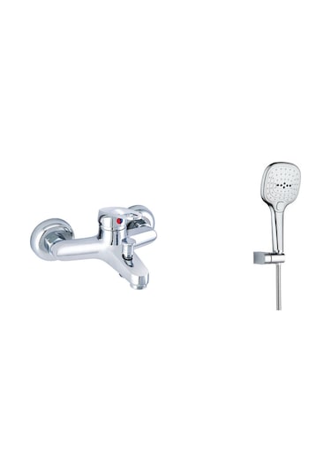 Gms Nrn103 Narin Mix Banyo Bataryası + Ürgüp Yst511 Duş Seti Krom