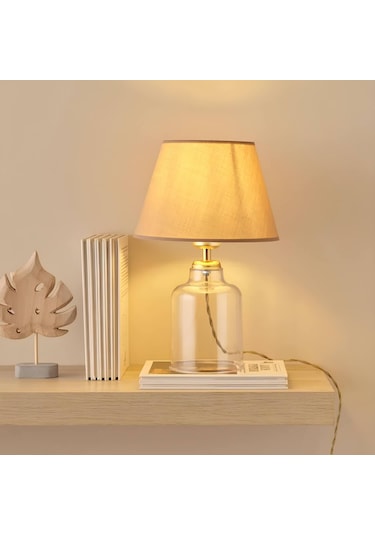 Homing Noi Şeffaf Kristal Abajur Ayd-3432 Kahverengi