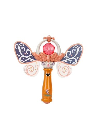 Sesli Ve Işıklı Kanatlı Sihirli Asa Pembe Kristal Işık Ve Büyülü Ses Efektli Çocuk Oyuncağı