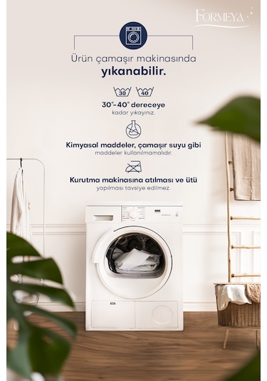 Formeya Çiçek Desen Kılıflı Silikon Yastık Seti 2'li