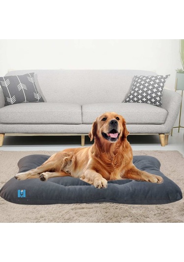 Mavi Vitrin Sıvı Geçirmez Silinebilir Soft İç Dış Mekan Büyük Irk Köpek Yatağı 100 x 65 CM