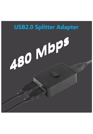 Usb 2.0 To Kvm Switch 2 Port Çoklu Pc Kasa Çoklayıcı Hub Anahtar