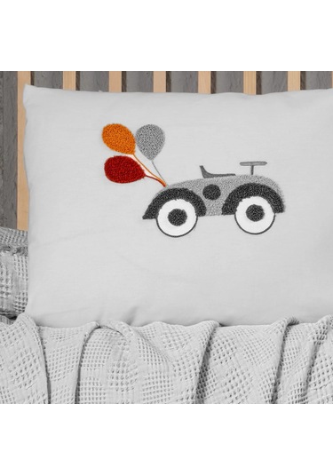 Kanz Bebek Waffle Müslin Nakışlı Pike Knz-021 Bubble Gri Bubble Gri