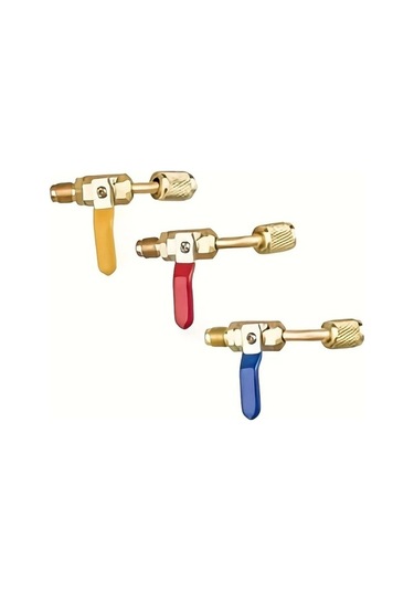 Pazly R410a Kompakt Top Valfi 1/4 Sae, 1/4 Sae Erkek, 3 Parça Hvac Adaptörleri, R134a, R12, R22, R502 - Guangdong Menşeli Kaliteli Metal Malzemeli