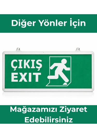Şarjlı Led Acil Çıkış Armatürü Exit Tabelalı Elektrik Kesintisinde Otomatik Devreye Giren