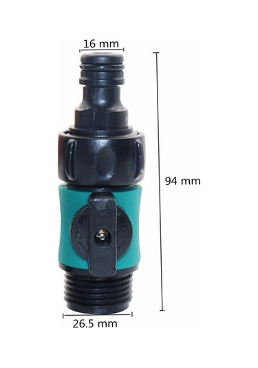 Plastik Vana 3/4 Inç Erkek Konu Hızlı Bağlantı Araba Yıkama Bahçe Sulama Boru Bağlantı Parçaları Uzatma Hortum Anahtarı 1 Adet 3072 Diğer