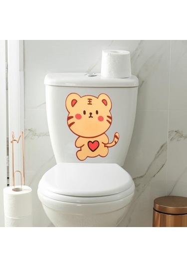 Suntek Sevimli Tuvalet Deodorantı Çıkartmalar Hayvan Kaplan