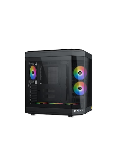 Xigmatek En41938 Cubı Siyah Type-c+3 Yön Temperli Cam 6x12cm Argb E-atx Gaming Oyuncu Kasa