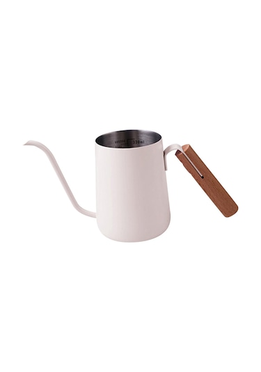 Suntek Pour Over Kettle Paslanmaz Akış Ağızlı Beyaz Beyaz