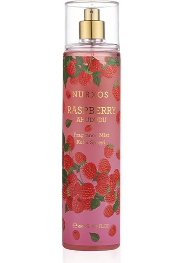 Nurxos 9888 Raspberry Ahududu Hediyelik Kutulu 3'lü Set Vücut Spreyi & Losyon & Duş Jeli