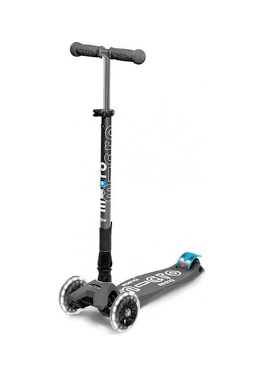 Micro Maxi Deluxe Katlanabilir Volcano Grey Gri Işıklı Scooter MM