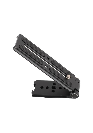 Geeroyoo Alüminyum Çift Katlı Eğilebilir L Tipi Kamera Hızlı Montaj Plakası - Arca Port Uyumlu, Soğuk Ayaklı, 1/4" & 3/8" Vida Delikleri İle Tripod Ve Aksesuarlar İçin Evrensel Kullanım