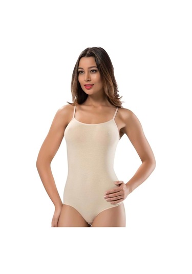 Belinay Kadın 3'lü İp Askılı Çıtçıtlı Body - 0860 Ten